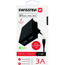 Swissten Ładowarka Swissten 2x USB-A 3 A (22046000)