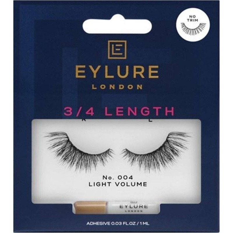 Eylure Eylure 3/4 Length Lashes sztuczne rzęsy z klejem efekt pogrubienia No. 004