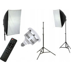 Xrec Zestaw studyjny Xrec Zestaw 5w1 Lampa Led 200w (1600w) 3000-6500k + Pilot Softbox 50x70cm Statyw 230cm / Led803