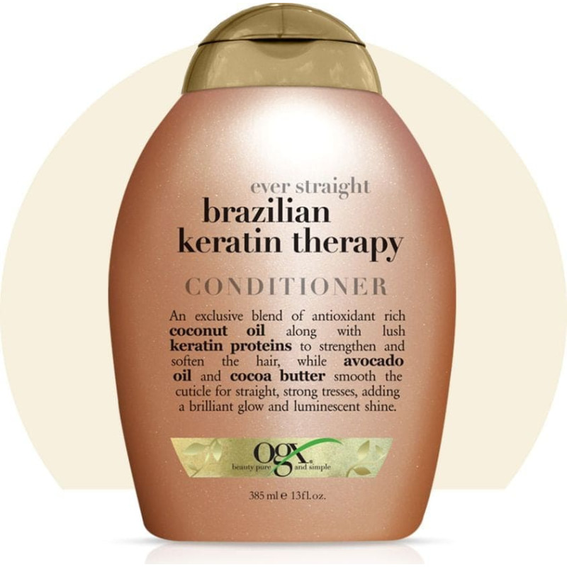 Organix Cosmetix Odżywka Brazilian Keratin Smooth Conditioner wygładzająca z brazylijską keratyną 385ml