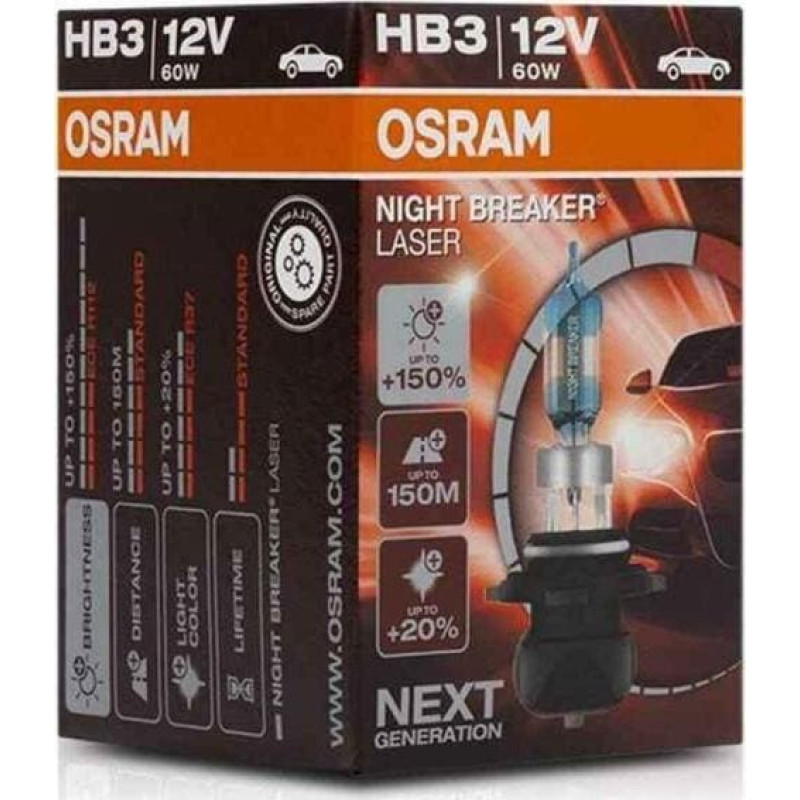 Osram Żarówka OSRAM HB3 Night Breaker Laser +150% (1 sztuka)