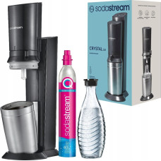 Sodastream Saturator Sodastream SodaStream Crystal 3.0, Metal, Stainless steel, Black, Glass, SodaStream 60 L PINK, 0.615 L, 60 L