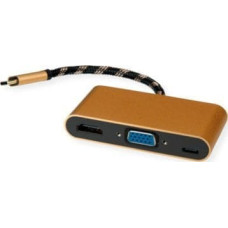 Triton Adapter AV TRITON ROLINE GOLD Display Adapter USB typu C - VGA / HDMI / C (PD)