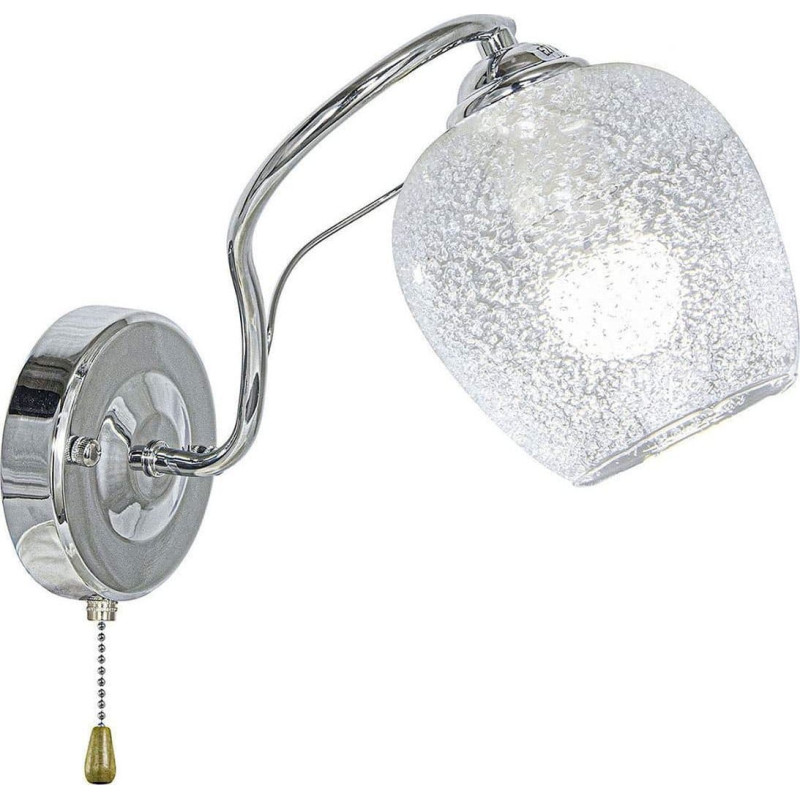 Mdeco Kinkiet Mdeco Retro lampa ścienna ELM8824/1 8C ball do sypialni chrom