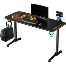 Ultradesk Biurko Ultradesk ULTRADESK Biurko dla gracza FRAG - GOLD V3, 140x60 cm, 76 cm, z podkładką pod mysz, uchwyt na słuchawki i napój