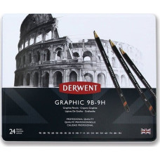 Derwent Derwent - Graphic Pencil Set, 24 Tin /Arts and Crafts