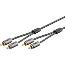 Triton Kabel TRITON Kabel stereo RCA, 1 m, Sharkskin Grey - Długość kabla 1 m