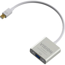 Vision Adapter AV Vision VISION Professional installationstauglicher Adapter Mini-DisplayPort zu VGA - 30 JAHRE GARANTIE - 30 JAHRE GARANTIE - Maximale Auflosung 1920 x 1080 - Keine Konvertierung von VGA zu DP - Hotplug - mDP (M) zu VGA (F) - Gesamtlange 