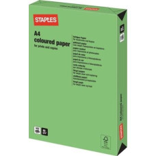 Staples STAPLES Papier kolorowy INTENSIVE COLOURS A4 80G, zielony/deep green, ryza 500 arkuszy