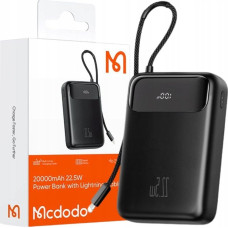 Mcdodo Powerbank Mcdodo MCDODO POWERBANK 20000MAH Z WYŚWIETLACZEM USB USB-C 22,5W + KABEL LIGHTNING