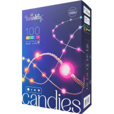 Twinkly Lampki choinkowe Twinkly Twinkly Candies – 100 Lampki w kształcie pereł RGB LEDs, przezroczysty przewód, USB-C