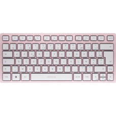 Cherry Klawiatura Cherry CHERRY KW 7100 MINI BT klawiatura Uniwersalne Bluetooth AZERTY Francuski Różowy