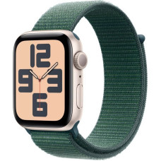 Apple Watch SE (2024) starlight aluminium  40mm lake green sport loop DE