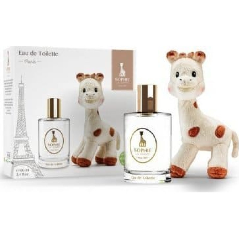 Sophie La Girafe Gift Box Set Sophie la Girafe: Sophie La Girafe, Giraffe, Collectible Plush Toy, 0+ months + Paris, Eau De Toilette, For Boys, 100 ml For Boys