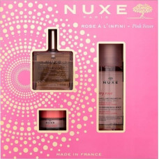 Nuxe Set Nuxe: Huile Prodigieuse Multi-Purpose Floral, Body Oil, For Face, Body & Hair, 50 ml + Very Rose, Lip Balm, 15 g + Very Rose, Cleansing, Micellar Water, For Sensitive Skin, 100 ml For Women