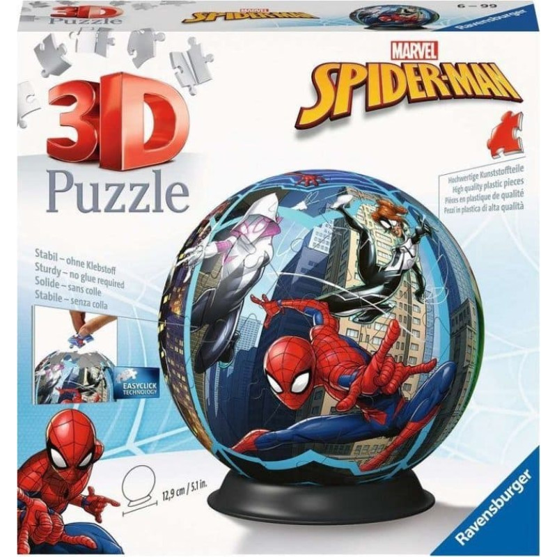 Ravensburger Puzzle 72 elementy 3D Kula Spiderman