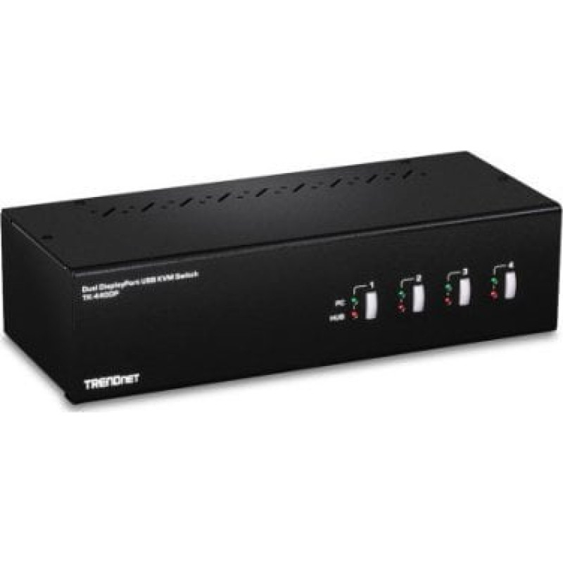 Trendnet Przełącznik TRENDnet Trendnet TK-440DP przełącznik KVM Czarny, Srebrny