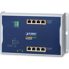 Planet Switch Planet PLANET IP30, IPv6/IPv4, 4-Port Zarządzany L2/L2+ Gigabit Ethernet (10/100/1000) Obsługa PoE Niebieski, Szary