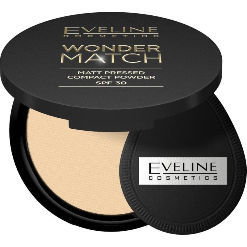 Xxxx__Eveline Cosmetics (Eveline) Eveline Wonder Match matowy puder prasowany z filtrem ochronnym SPF30 02 Medium Beige 8g