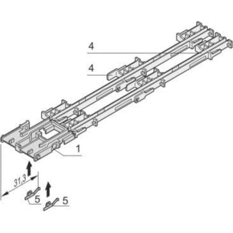 Triton Prowadnice/nakrętki SCHROFF PCB dla AdvancedMC, pomiędzy pokrywą A (lewa) i B (prawa)