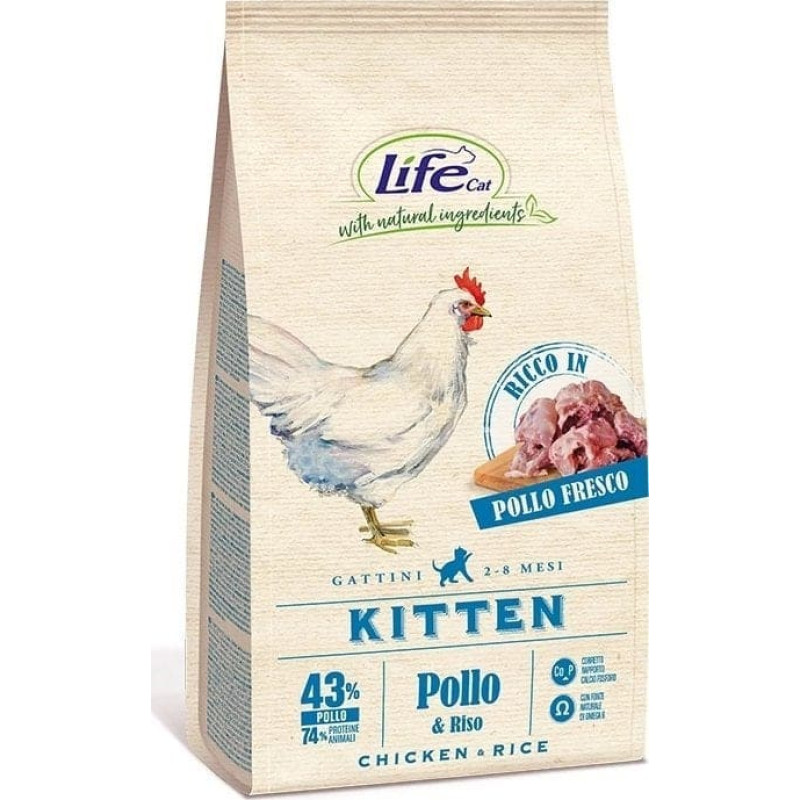 Life Pet Care Life Cat Karma Sucha dla Kociąt Kurczak 1,5kg