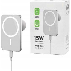 Vega Ładowarka Vega ŁADOWARKA BEZPRZEWODOWA 15W UCHWYT SAMOCHODOWY BIAŁA MAGSAFE IPHONE / ANDROID>