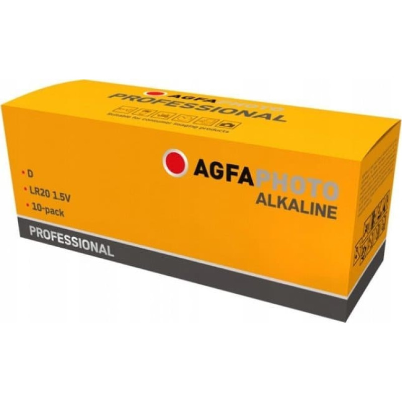 Verbatim AgfaPhoto Batterie Alkaline Professional -D   Mono     10St.