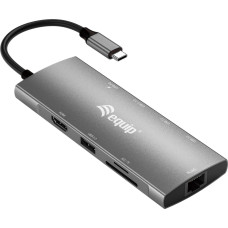 Equip Adapter USB Equip Equip Dock USB-C->HDMI,Gigabit LAN,USB3.0,100WPD,SD/TF 0,25m