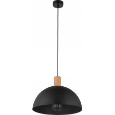 Tkkrywult Lampa wisząca TKKRYWULT Tk Lighting Oslo 4852 lampa wisząca zwis 1x15W E27 czarna/drewniana