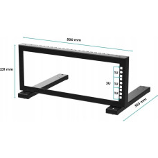 Stalflex STOJAK RACK STR19-3U-B STALFLEX