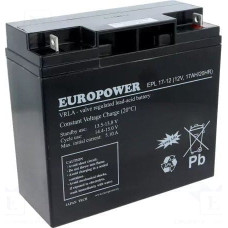 Europower Akumulator 12V 17Ah AGM Europower EPL17-12 żywotność 15 lat!