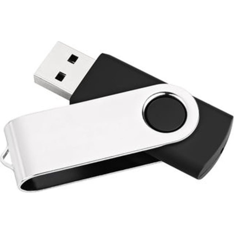 Mediarange Flexi-Drive 8 GB (schwarz/silber, USB-A 2.0, Ohne Logo)