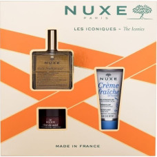 Nuxe Hp Clasic Set Nuxe: Huile Prodigieuse Or Multi-Purpose, Body Oil, For Face, Body & Hair, 50 ml + Creme Fraiche de Beaute, Moisturizing, Cream, For Face, 30 ml + Reve de Miel, Honey, Lip Balm, 15 g For Women