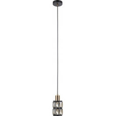 Italux Lampa wisząca Italux Italux Menfi PND-44236-1-BK-GD lampa wisząca zwis 1x40W E27 przezroczysta/czarna