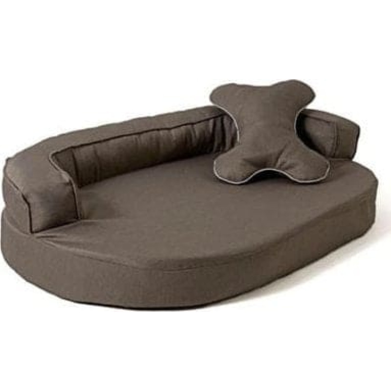 Triton GO GIFT Sofa owalna - legowisko dla zwierząt brąz - 100 x 65 x 10 cm