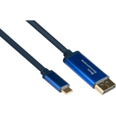 Alcasa Adapter AV Alcasa Alcasa 4812-CSF010B adapter kablowy 1 m USB Type-C DisplayPort Niebieski