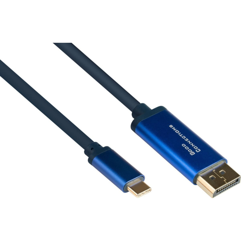 Alcasa Adapter AV Alcasa Alcasa 4812-CSF010B adapter kablowy 1 m USB Type-C DisplayPort Niebieski