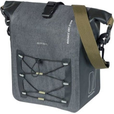 Basil Sakwa pojedyncza BASIL NAVIGATOR STORM SINGLE PANNIER BAG M 12-15 L, Hook On System, wodoodporna, grey black (NEW 2024)