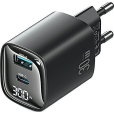 Usams Ładowarka Usams USAMS Ład. siec. CC229 30W GaN USB-C/USB-A Fast Charging XC Series czarny/black CC229TC01