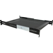 Startech StarTech.com 2U Sliding Server Rack Mount Shelf - 20 to 30in Adjustable Mounting Depth - Vented - 50lb - Heavy Duty Universal 19” Rack Shelf for Equipment Rack - 24in Deep, Adjustable shelf, Black, Steel, 22.7 kg, 2U, EIA RS310-C