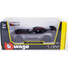 Bburago BBU 1:24 Dodge Viper SRT10ACR Grey_RedStripe 22114