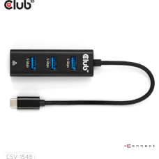 Club 3D HUB USB Club 3D Club3D USB-Hub USB Typ-C 3.2 > 3x USB Typ A       1Gbps retail