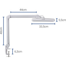 Maul Lampka biurkowa Maul MAUL LED Arbeitsplatzleuchte Intro dimmbar+Klemmfuß weiß