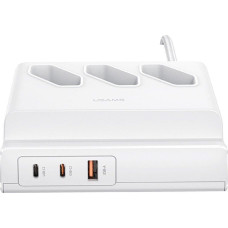 Usams Listwa zasilająca Usams USAMS Listwa zasilająca 65W Super Si Fast Charging USB Extension Socket EU biały/white CC160TC01 (US-CC160)