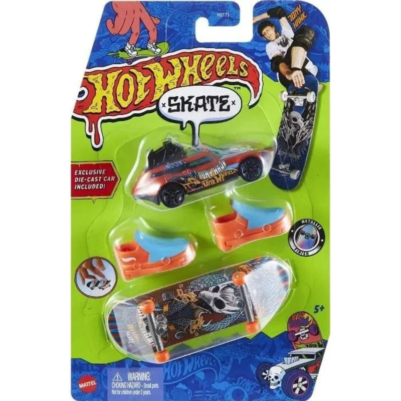 Mattel Hot Wheels Skate Deskorolka + buty + auto HNG55