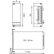 Triton Obudowa serwerowa TRITON SCHROFF PSU Panel przedni do PSM, podwójny, 3 HE, 10 HE, ekranowany, 2,5 mm, Al, anodowany przód, przewodzący tył