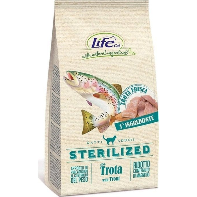 Life Pet Care Life Cat Karma dla Kota po Sterylizacji Pstrąg 1,5kg