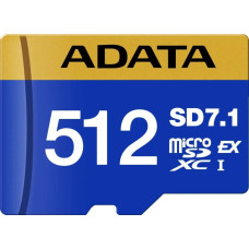 Adata Premier Extreme microSDXC 512 GB (blau/gelb, SD Express, UHS-I U3, Class 10, V30)