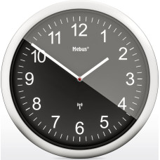 Mebus Mebus 19812 radio wall clock black/silver