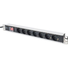 Digitus Aluminum outlet strip with switch | DN-95402 | Sockets quantity 7